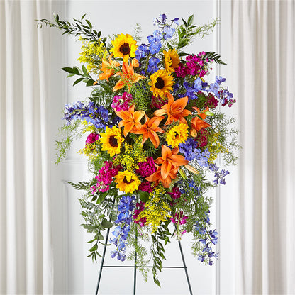 Sunlit Memories Standing Spray (Standard) –  The Flower Factory, Tarzana CA