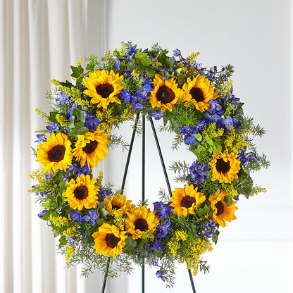 Bright Rays Wreath –  The Flower Factory, Tarzana CA