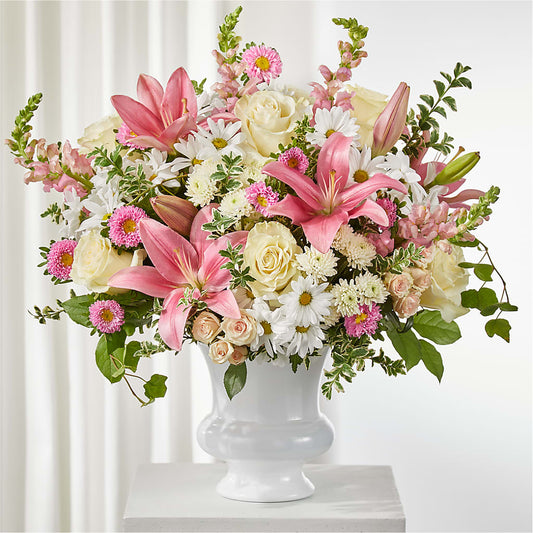 Empathetic Blooms Urn Arrangement –  The Flower Factory, Tarzana CA