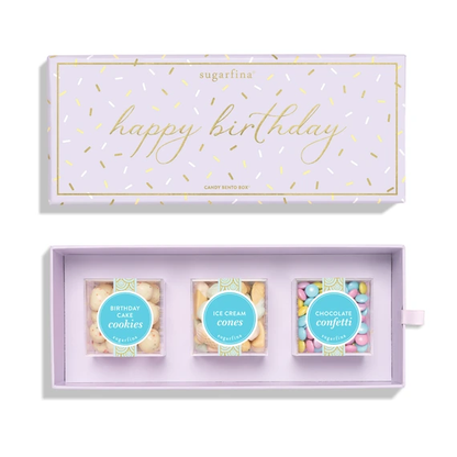 Happy Birthday 3-Piece Candy Bento Box –  The Flower Factory, Tarzana CA