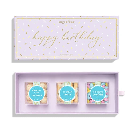 Happy Birthday 3-Piece Candy Bento Box –  The Flower Factory, Tarzana CA