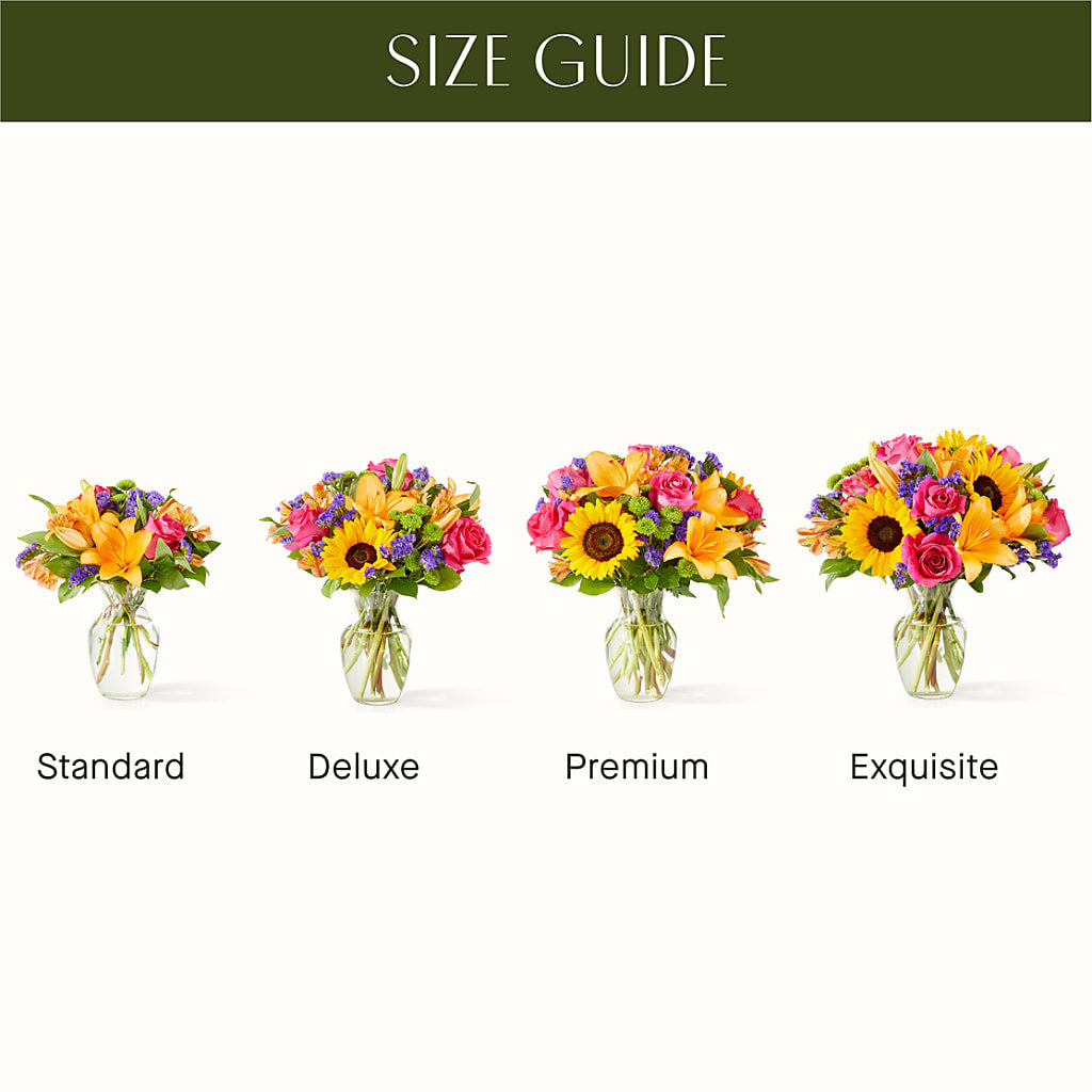 Joyful Bouquet – green, orange, pink, purple, yellow flower