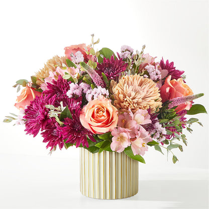 Berry Cobbler Bouquet with Ivory Vase –  The Flower Factory, Tarzana CA