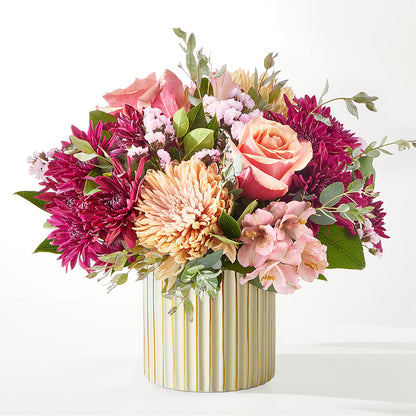 Berry Cobbler Bouquet with Ivory Vase –  The Flower Factory, Tarzana CA