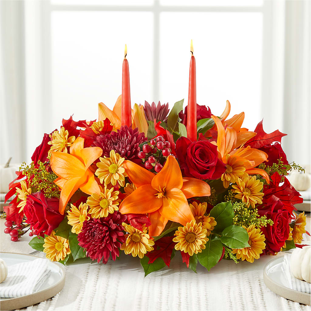 Autumn's Embrace Centerpiece –  The Flower Factory, Tarzana CA