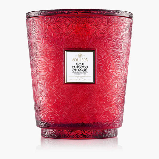 Goji Tarocco Orange 5-Wick Hearth Candle –  The Flower Factory, Tarzana CA