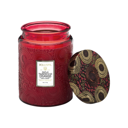 Goji Tarocco Orange Large Jar Candle –  The Flower Factory, Tarzana CA