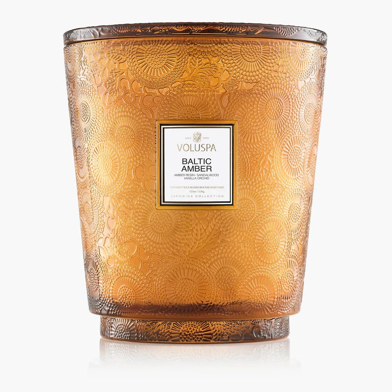 Baltic Amber 5-Wick Hearth Candle –  The Flower Factory, Tarzana CA