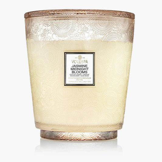 Jasmine Midnight Blooms 5-Wick Hearth Candle –  The Flower Factory, Tarzana CA