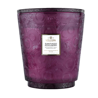 Santiago Huckleberry 5-Wick Hearth Candle –  The Flower Factory, Tarzana CA