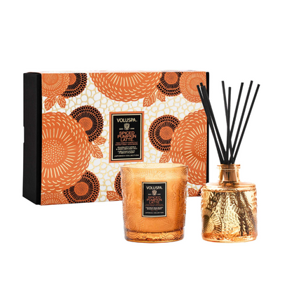 Spiced Pumpkin Latte Candle & Diffuser Gift Set –  The Flower Factory, Tarzana CA