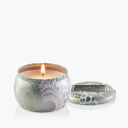 Tahitian Coconut Vanilla Mini Tin Candle –  The Flower Factory, Tarzana CA