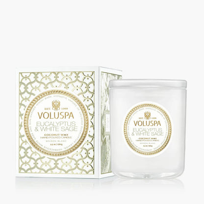Eucalyptus & White Sage Classic Candle  –  The Flower Factory, Tarzana CA