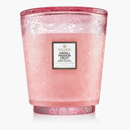 Voluspa Nāpali Passion Fruit 5 Wick Hearth Candle  –  The Flower Factory, Tarzana CA