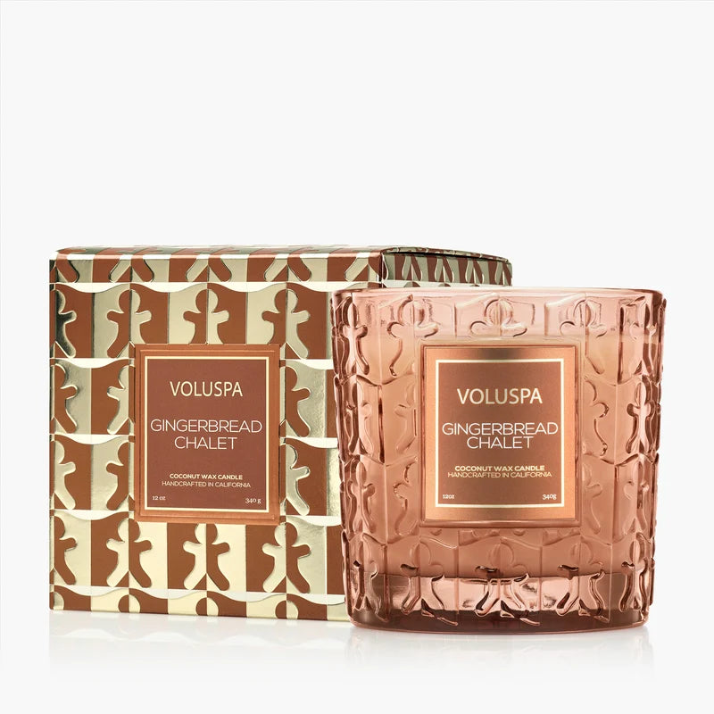 Voluspa Gingerbread Chalet Luxe Classic Candle (12oz)  –  The Flower Factory, Tarzana CA