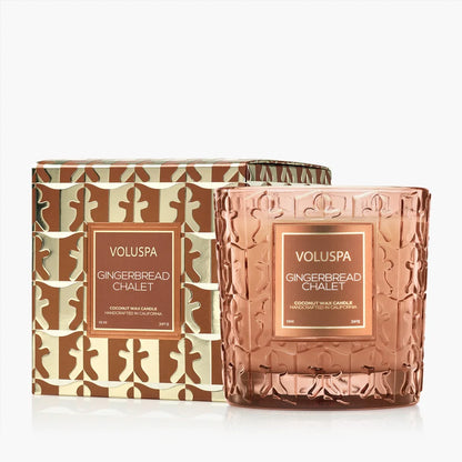 Voluspa Gingerbread Chalet Luxe Classic Candle (12oz)  –  The Flower Factory, Tarzana CA