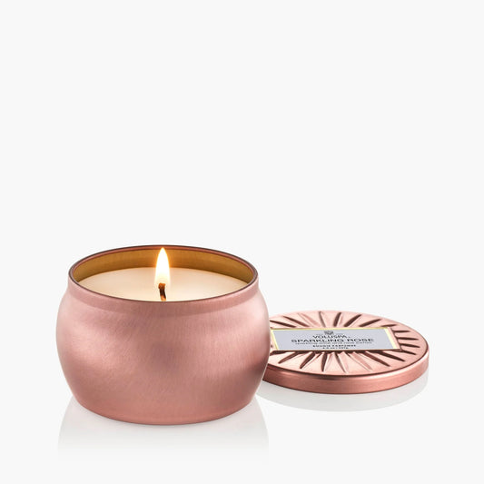 Sparkling Rose Mini Tin Candle