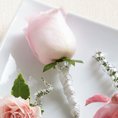 Pink Rose Boutonniere –  The Flower Factory, Tarzana CA