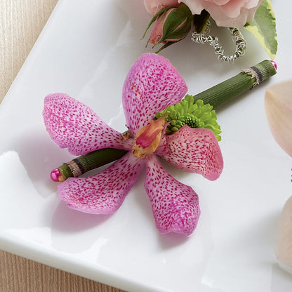 Pink Mokara Boutonniere –  The Flower Factory, Tarzana CA