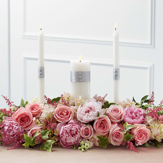 Worldwide Romance Unity Candle Arrangement –  The Flower Factory, Tarzana CA