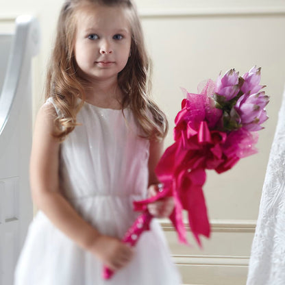 Sparkle Pink Flower Girl Bouquet –  The Flower Factory, Tarzana CA