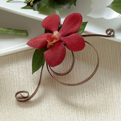 Red Mokara Boutonniere –  The Flower Factory, Tarzana CA