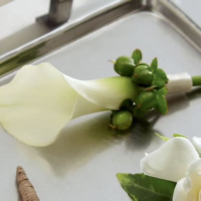 White Calla Boutonniere –  The Flower Factory, Tarzana CA