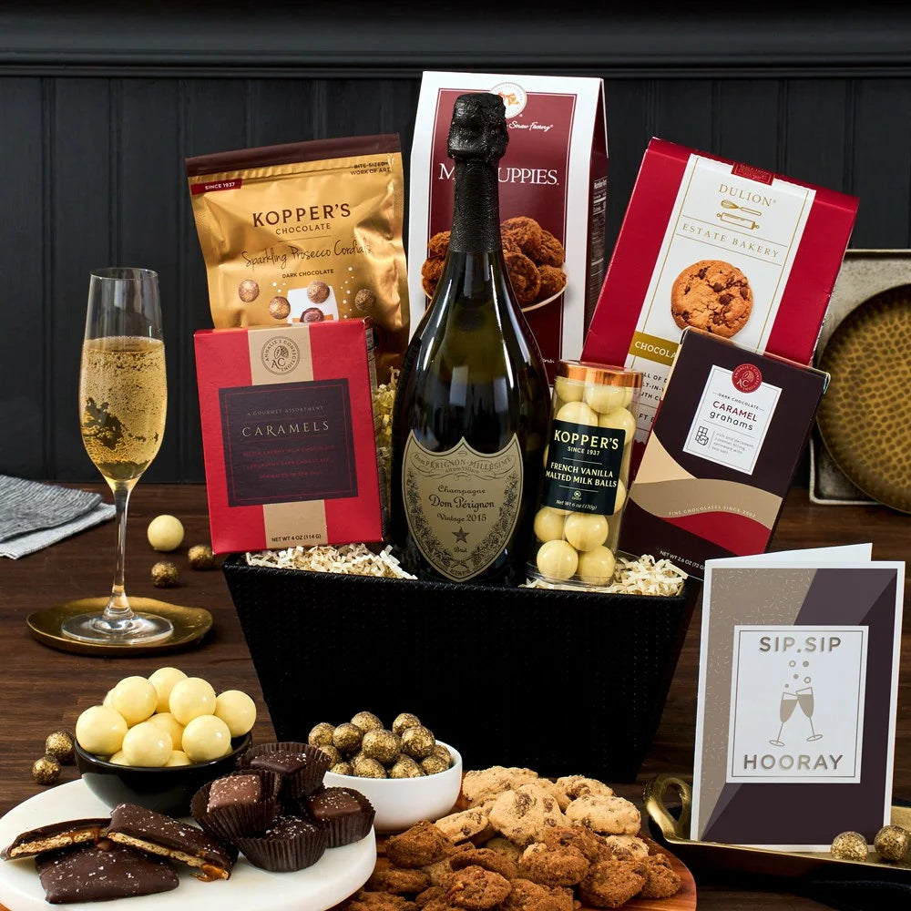 Champagne & Truffles Gift Basket - Dom Perignon –  The Flower Factory, Tarzana CA