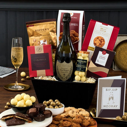Champagne & Truffles Gift Basket - Dom Perignon –  The Flower Factory, Tarzana CA