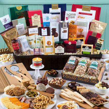 Charcuterie and Snacks Extravaganza Basket –  The Flower Factory, Tarzana CA