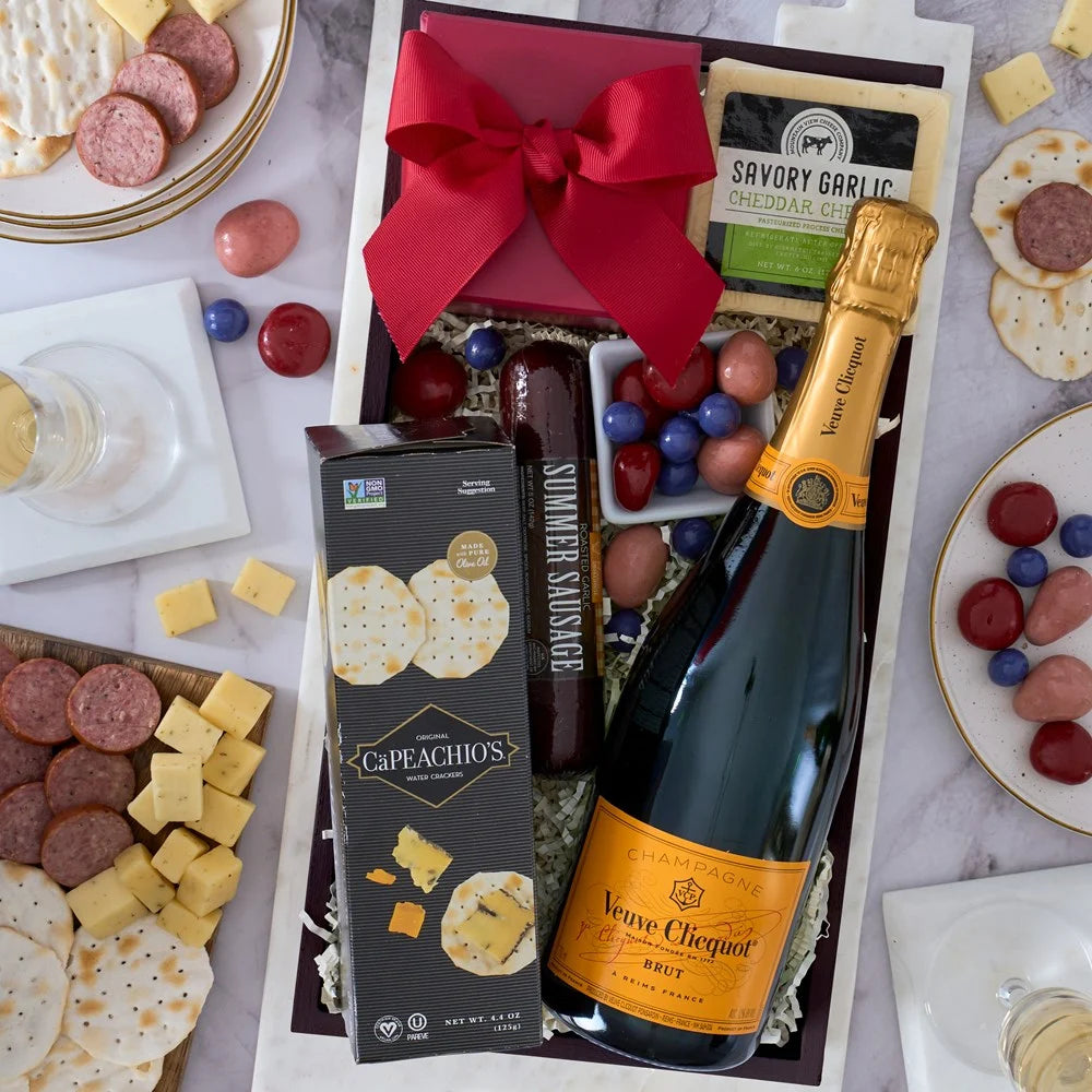 Veuve Champagne and Cheese Gift