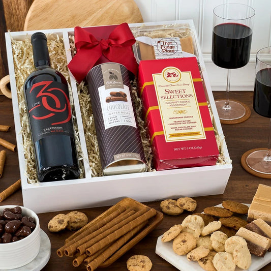 Classic Red Wine and Chocolate Gift –  The Flower Factory, Tarzana CA