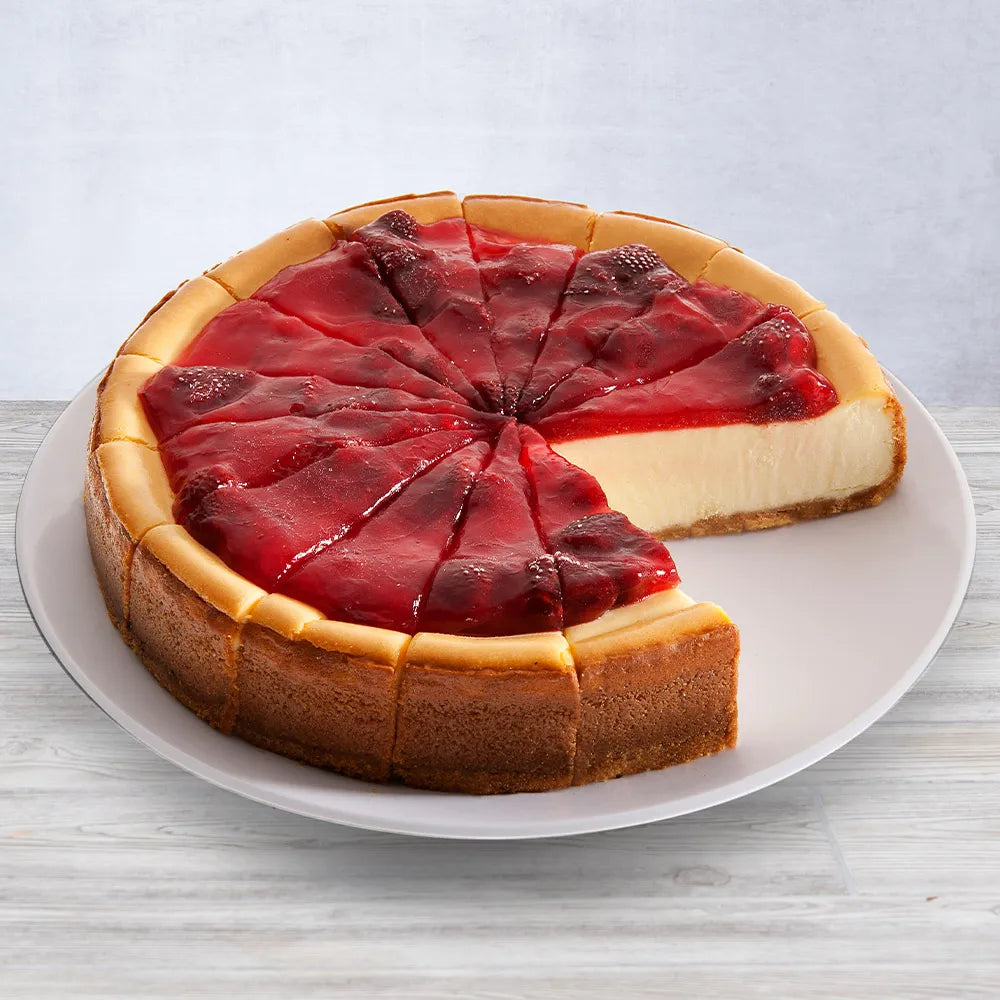 New York Strawberry Topped Cheesecake