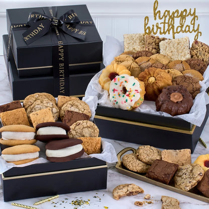 Happy Birthday Bakery Gift Tower Premium –  The Flower Factory, Tarzana CA