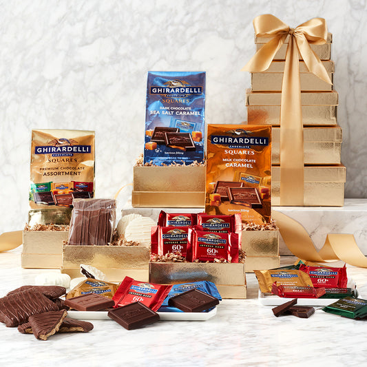 Ultimate Golden Ghirardelli Gift Tower