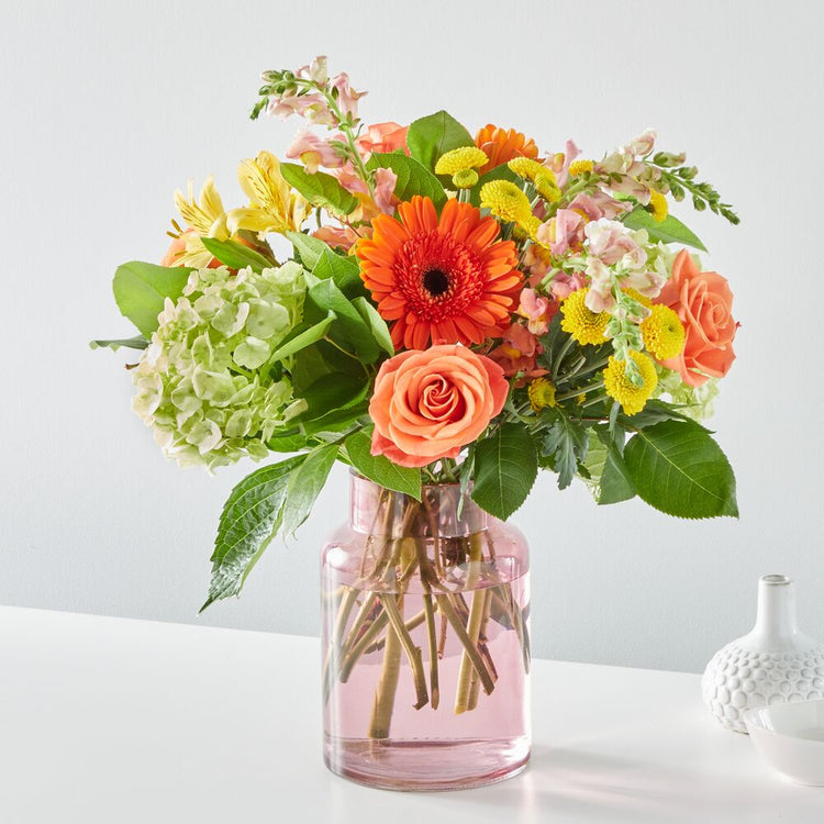 Autumn Sunshine Bouquet - Blush Vase