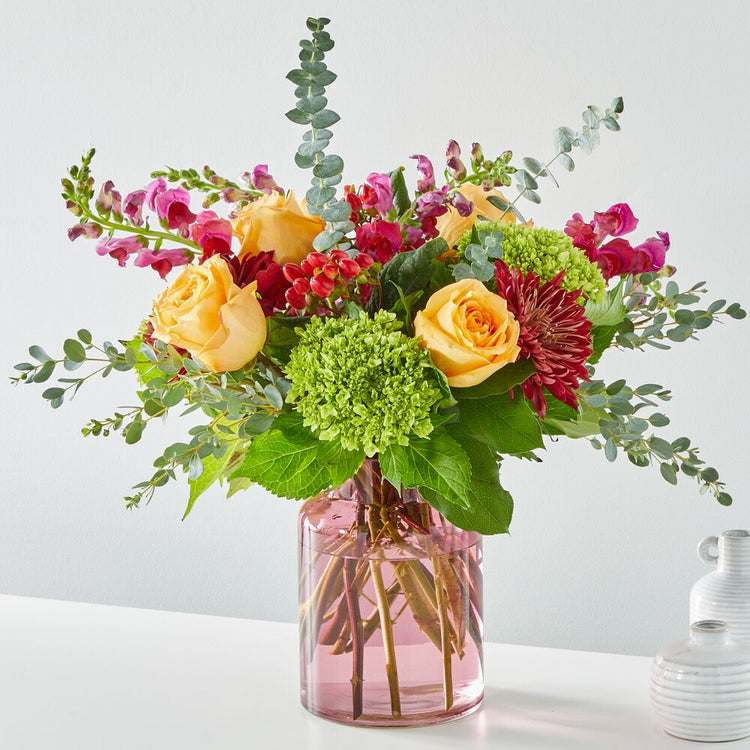 Gilded Moment Bouquet - Blush Vase