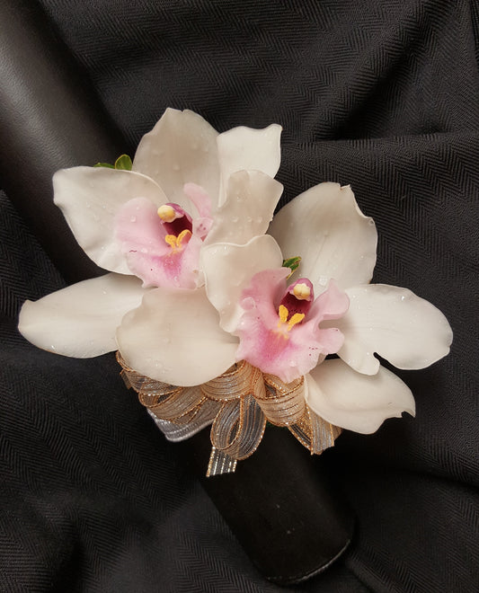 Double Cymbidium Orchid Corsage